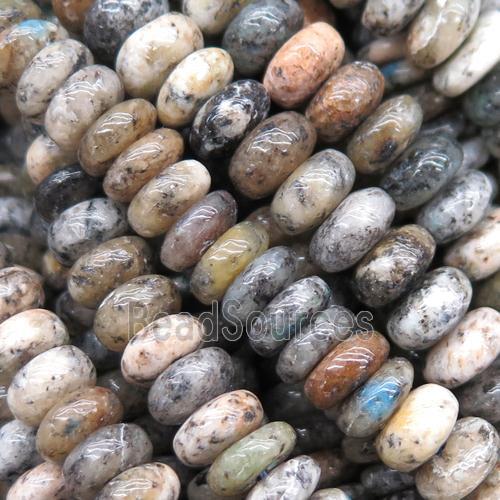 natural K2 jasper beads, rondelle, B grade