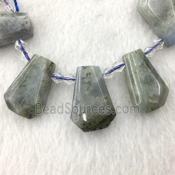 Labradorite teardrop collar beads