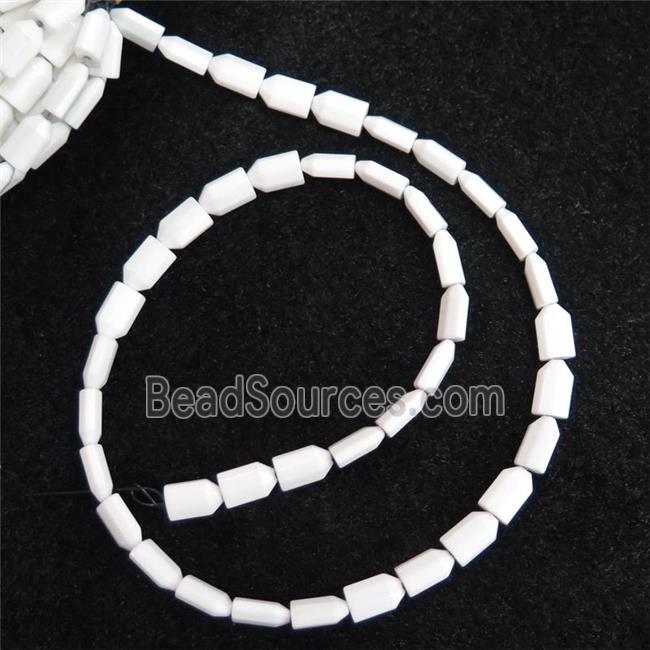 white Oxidative Agate bullet beads