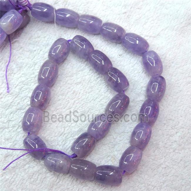 purple Chalcedony barrel beads