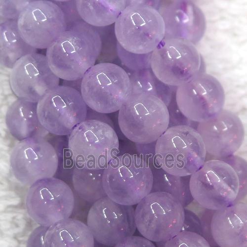 round purple Chalcedony beads