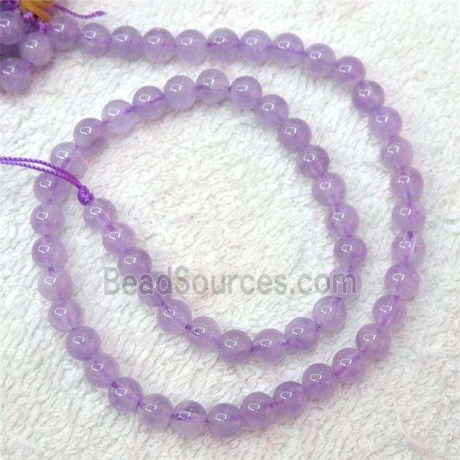 round purple Chalcedony beads