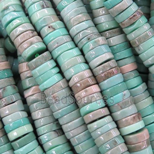 green Grass Agate heishi beads