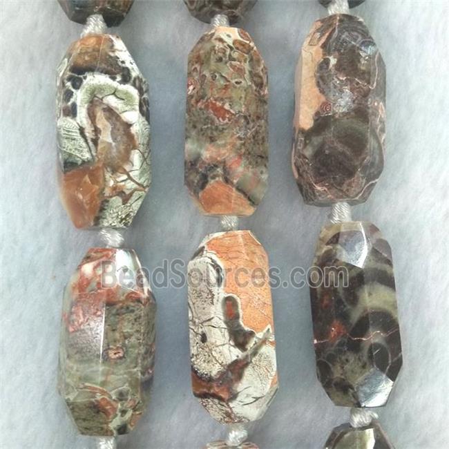 natural color Ocean Jasper beads, faceted rice