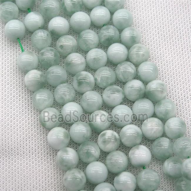 Natural Green Snowflake Angelite Smooth Round