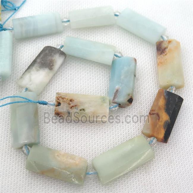 Chinese Amazonite Beads, faceted rectangle