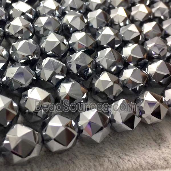 faceted round Terahertz Stone beads