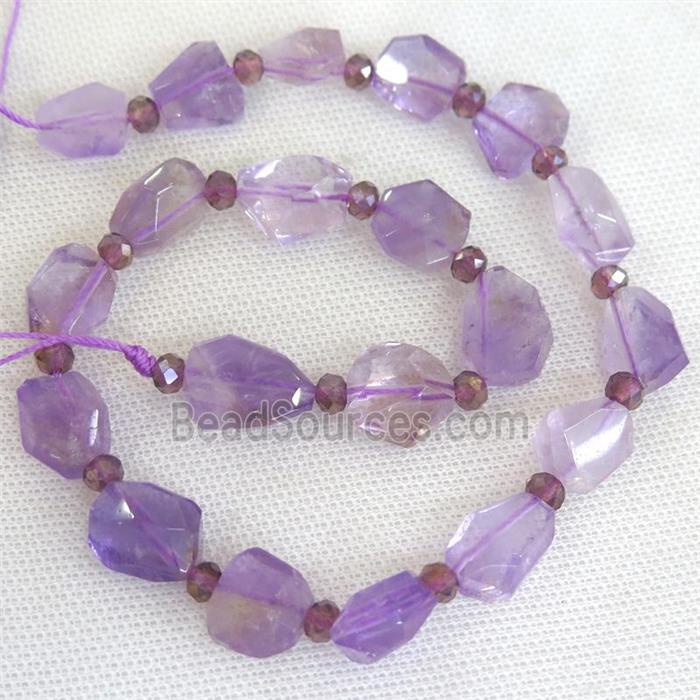 purple Amethyst beads, freeform