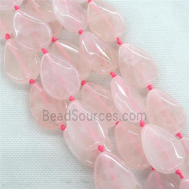 Rose Quartz teardrop beads