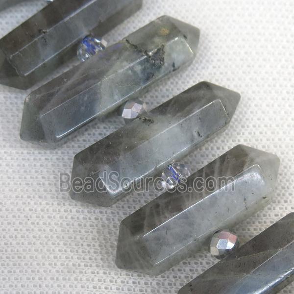 labradorite bullet beads