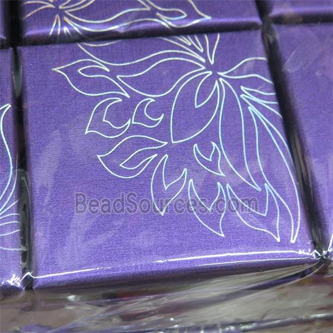 paper jewelry box for bracelet, purple