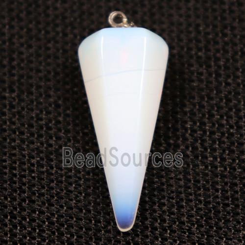 white opalite pendulum pendants