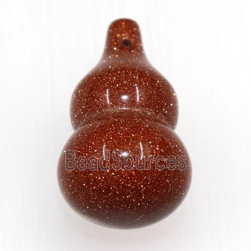 gold sand stone pendants, gourd