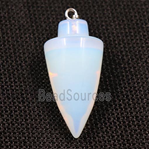 white opal pendants, bullet
