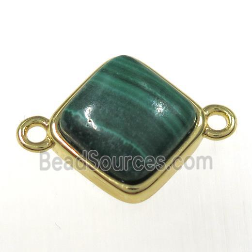 green Malachite connector, gold plated