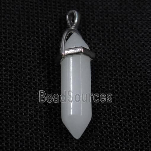 noctilucent stone bullet pendants, mixed