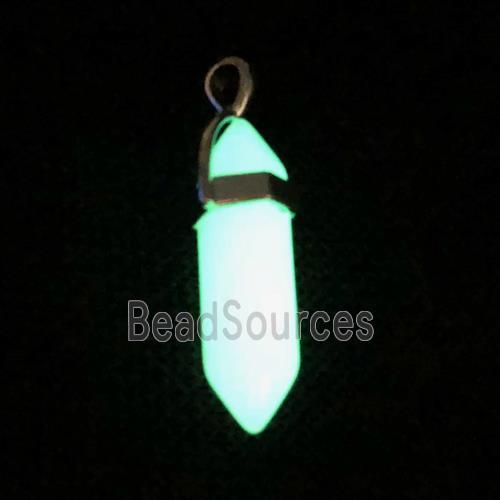 noctilucent stone bullet pendants, mixed