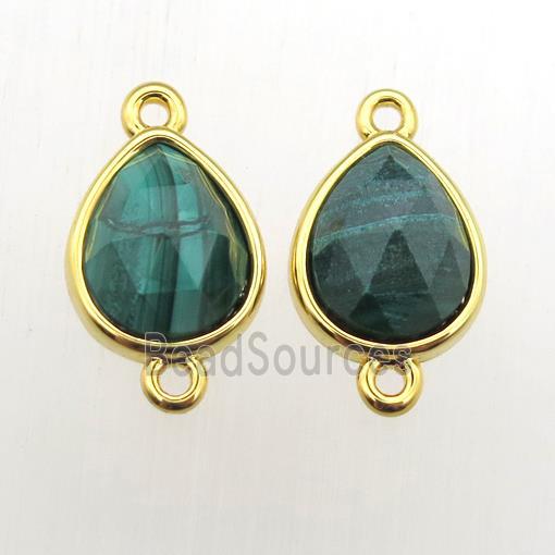 green Malachite teardrop connector