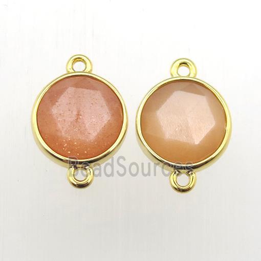 peach SunStone circle connector