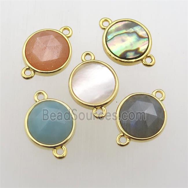 mixed Gemstone circle connector