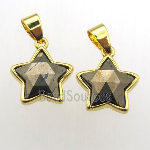 Pyrite star pendant