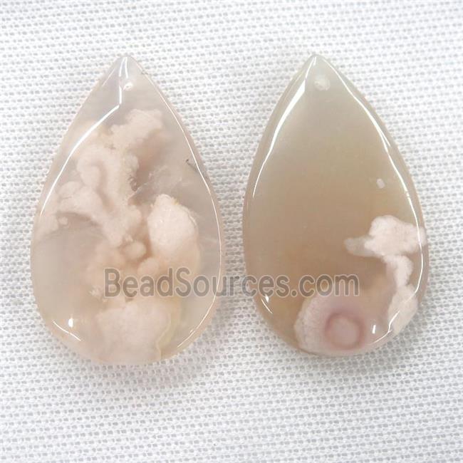 Cherry Agate pendants, teardrop