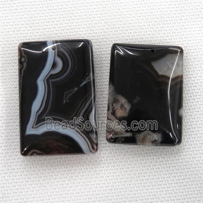 black Cherry Agate pendants, rectangle