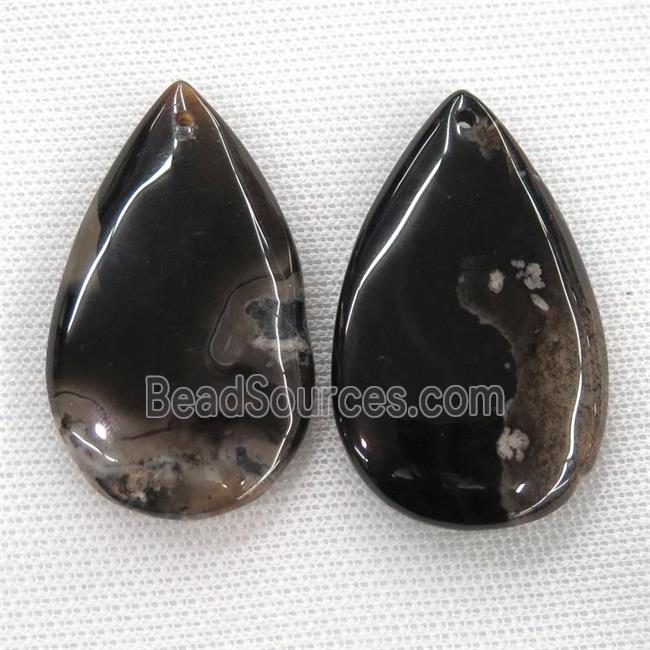 black Cherry Agate teardrop ndants