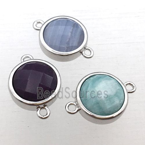 mixed Gemstone circle connector