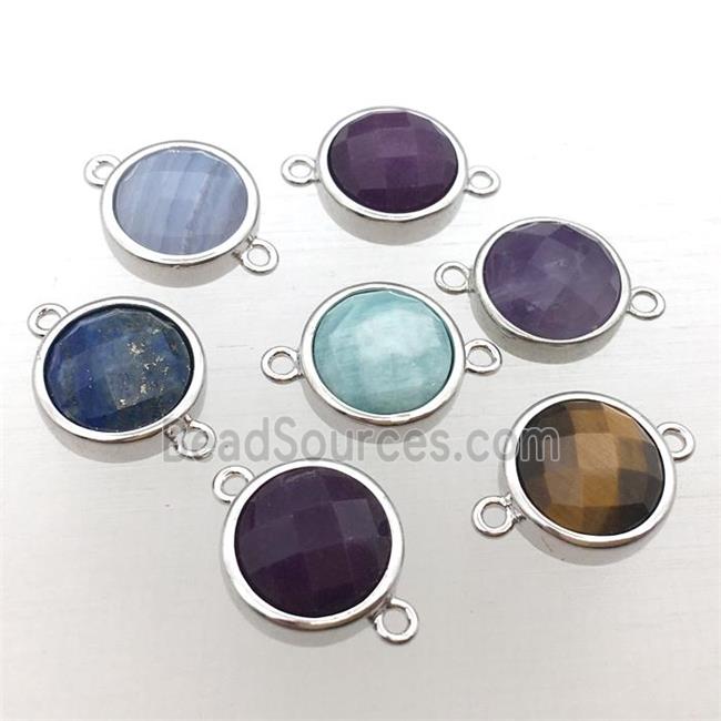 mixed Gemstone circle connector