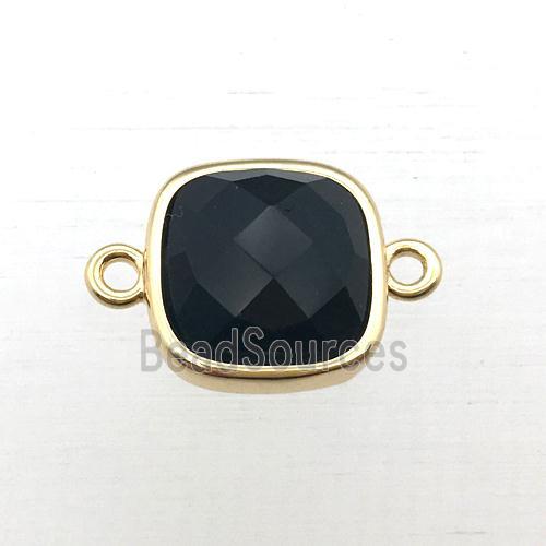 black Onyx Agate square connector