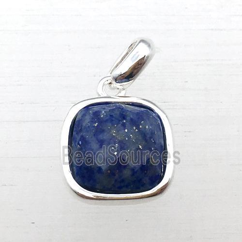 blue Lapis square pendant