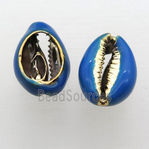 Conch Shell connector with blue enameling