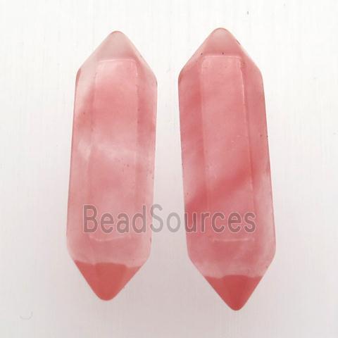 red watermelon quartz bullet without hole