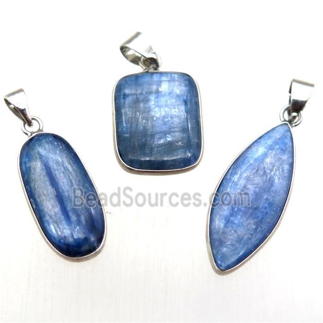 blue Kyanite pendant, mixed shaped