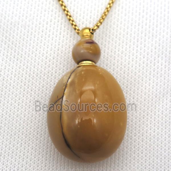 Mookaite perfume bottle Necklace