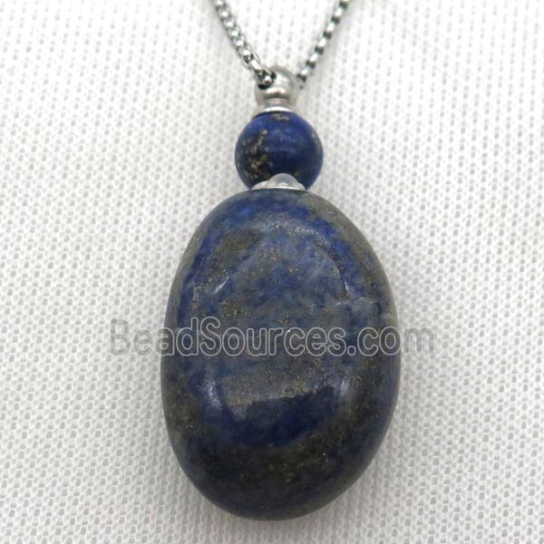 blue Lapis perfume bottle Necklace