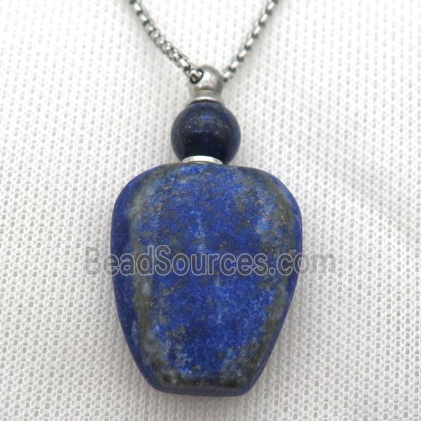 blue Lapis perfume bottle Necklace