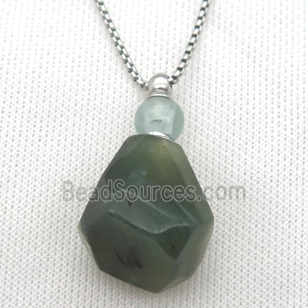 green Aventurine perfume bottle Necklace