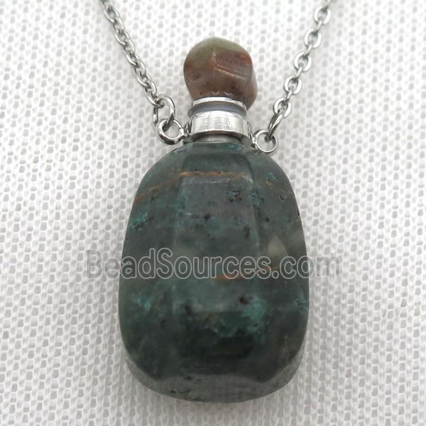 Indian Agate perfume bottle Necklace