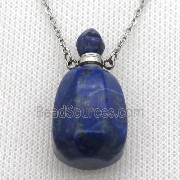 blue Lapis perfume bottle Necklace