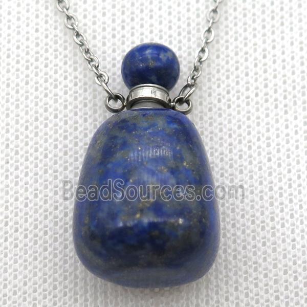 blue Lapis Lazuli perfume bottle Necklace