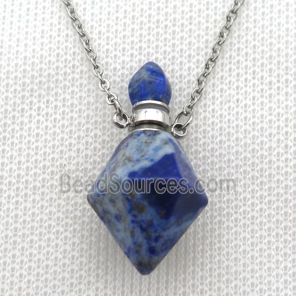 blue Lapis Lazuli perfume bottle Necklace