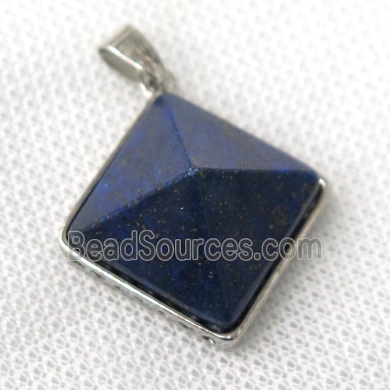 blue Lapis Lazuli pyramid pendant