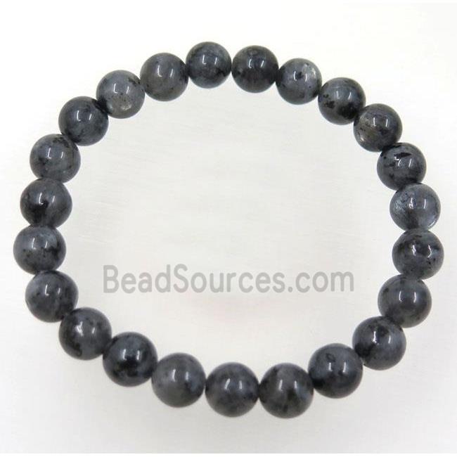 black Labradorite bracelets, stretchy