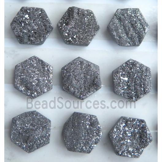 druzy quartz cabochon