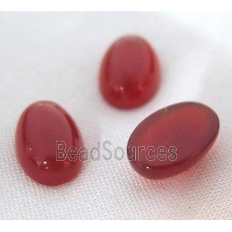 red carnelian agate cabochon, oval