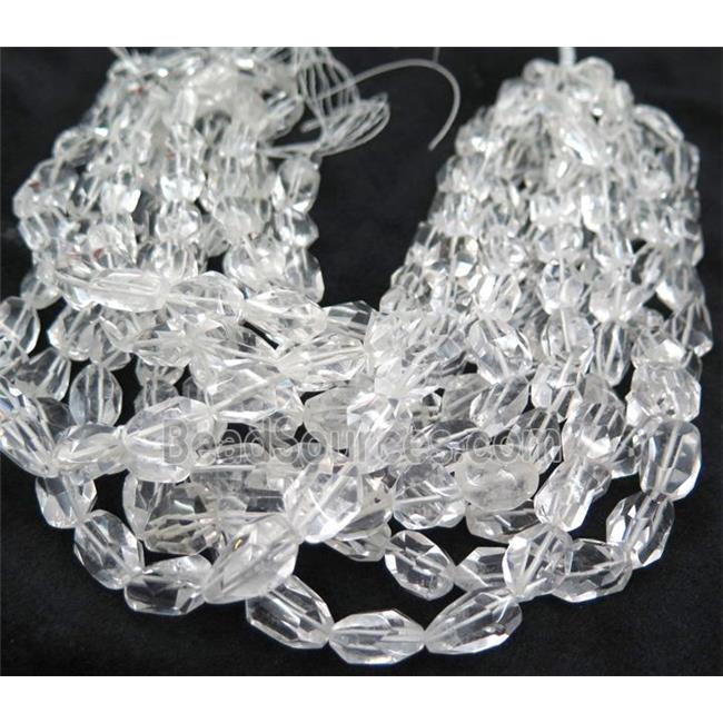 clear quartz nugget bead, freeform