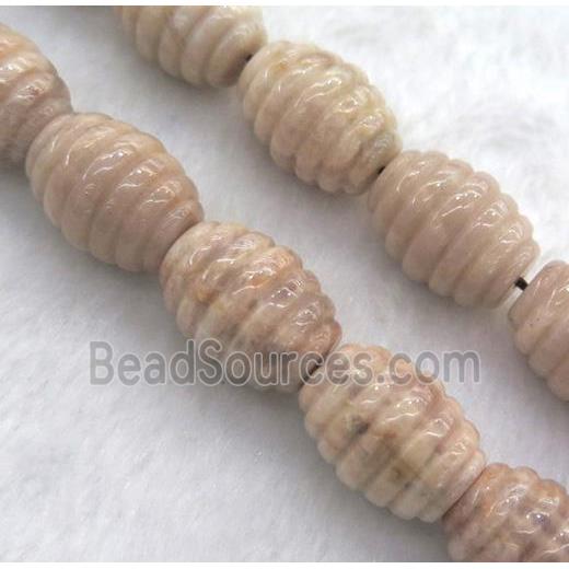 Sunstone barrel beads