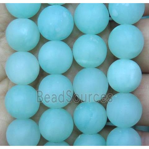 round matte jasper beads, green dye